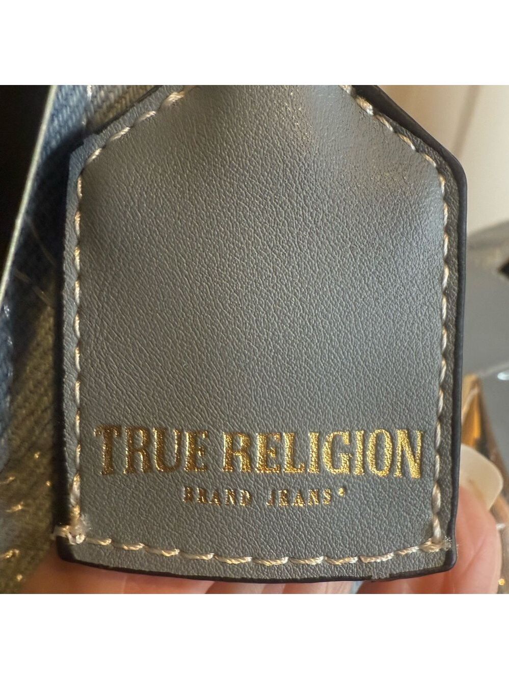 TRUE RELIGION QUILTED WOMENS SHOULDER BAG PURSE HOBO HANDBAG WITH HORSESHOE LOGO - Picture 14 of 16